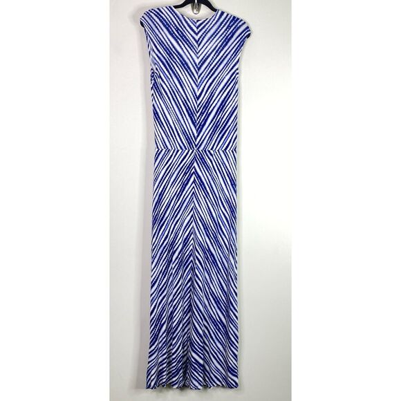 New Chico's V-Neck Striped Maxi Dress Women's Size Medium  (Chico's Size 1) - Picture 8 of 9
